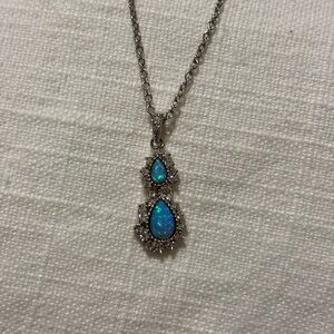 Montana Silversmiths Silver Necklace with Opal Pendant